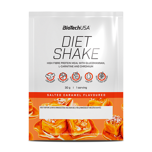 Boisson protéinée en poudre BioTechUSA Diet Shake riche en fibres alimentaires, pauvre en matière grasse, composé de super-aliments, sans huile de palme.