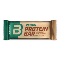 BioTechUSA Vegan Protein Bar est une barre protéinée sans lactose ni gluten, à base de protéines végétales, avec un glaçage délicieux au chocolat.