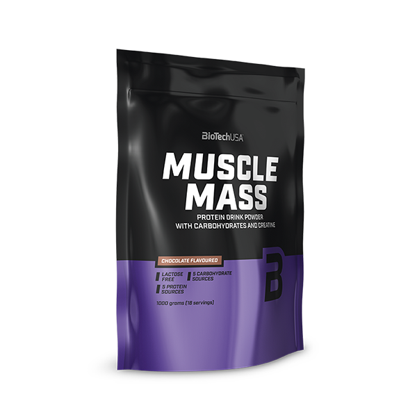 Boisson en poudre Muscle Mass aux hydrates de carbone et aux protéines - 1000 g