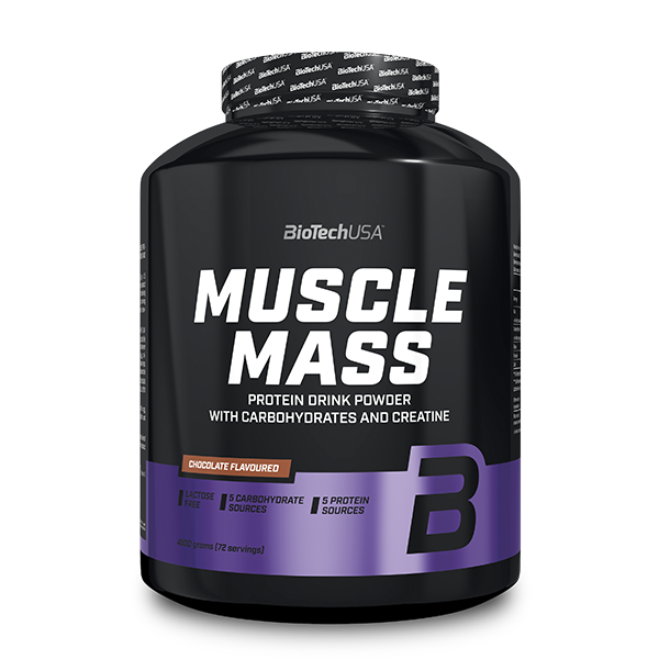 Boisson en poudre Muscle Mass aux hydrates de carbone et aux protéines - 4000 g