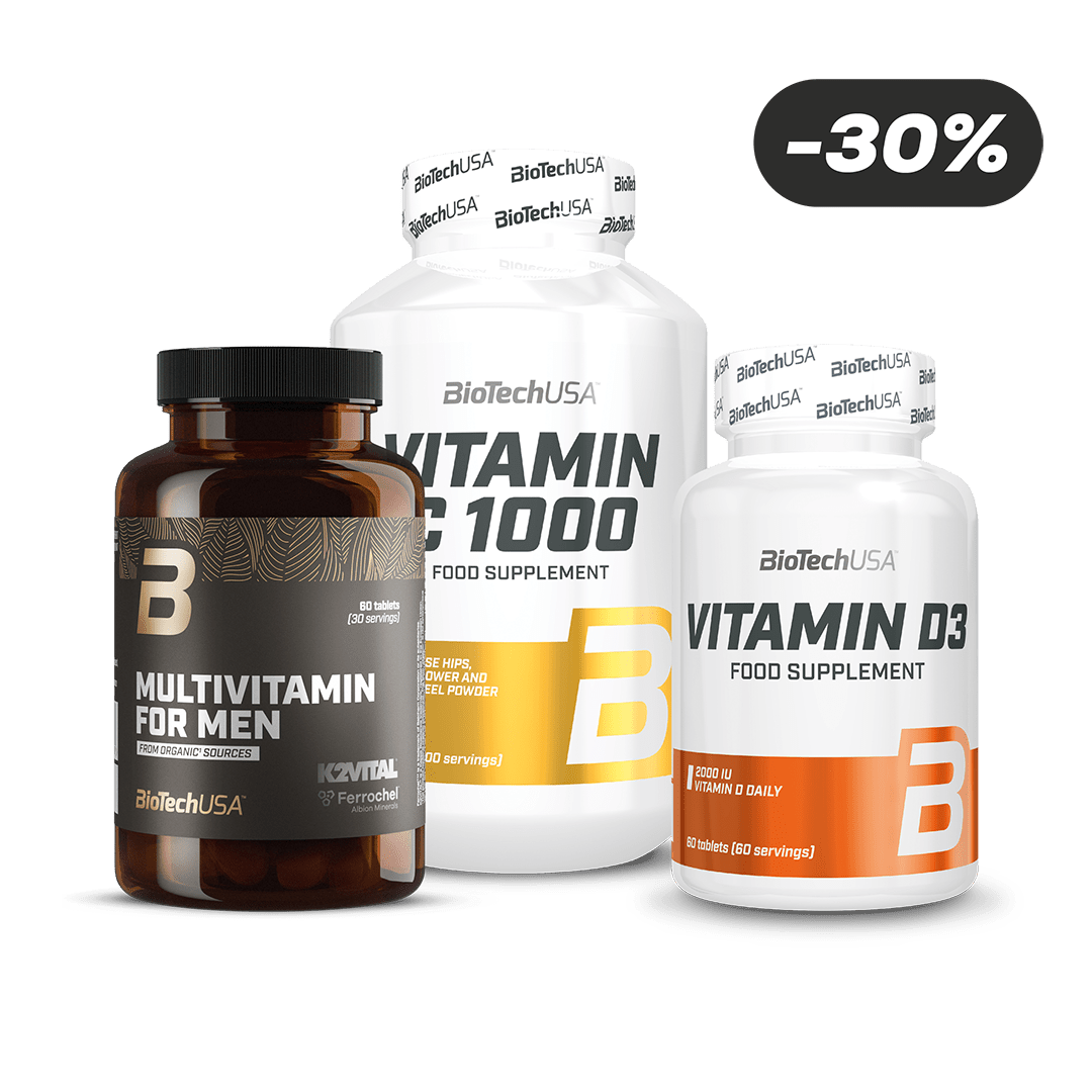 Vitamin C1000 + Vitamin D3 + Multivitamin For Men from organic sources