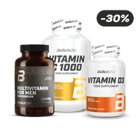 Vitamin C1000 + Vitamin D3 + Multivitamin For Men from organic sources - BioTechUSA France