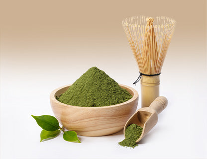 Poudre de matcha, élan naturel et caractère frais