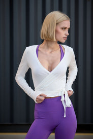 Haut à manches longues cache-coeur pour femme SILKWRAP - BioTechUSA France