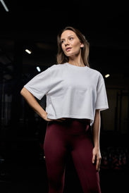 Heavyweight Oversized Cropped T-shirt pour femme - BioTechUSA France