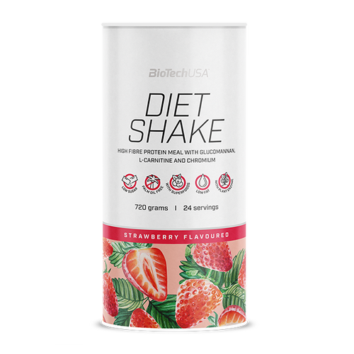 Boisson protéinée en poudre BioTechUSA Diet Shake riche en fibres alimentaires, pauvre en matière grasse, composé de super-aliments, sans huile de palme.