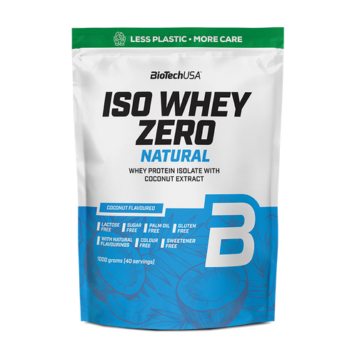 Le BioTechUSA Iso Whey Zero Natural est une boisson de protéine en poudre, à base d'un isolat de protéines de lactosérum aromatisée des arômes naturels et un extrait de noix de coco, sans colorants et édulcorants.