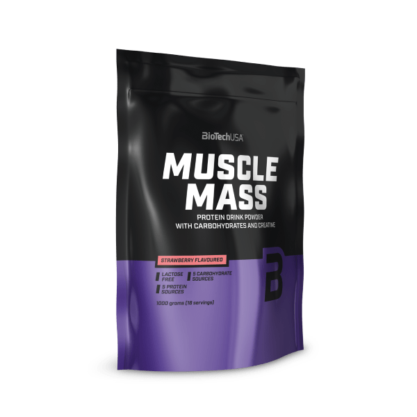 Boisson en poudre Muscle Mass aux hydrates de carbone et aux protéines - 1000 g
