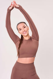 SEAMLESS LONG - SLEEVE CROP Haut à manches longues femme - BioTechUSA France